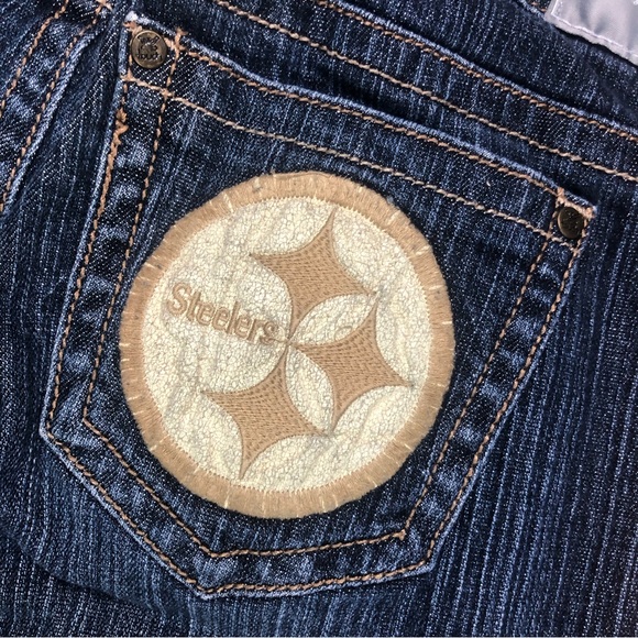 3 for $25 Touch By Alyssa Milano Dark Washed Steelers Jeans Boot Cut Sz 28 - Picture 7 of 10